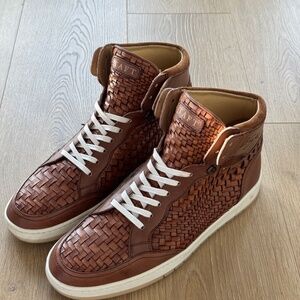 TAFT Men's Rapido Woven Leather High-Top Sneakers - Size 10 US / 43 EU